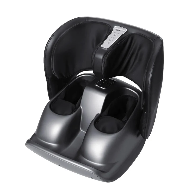 Masajeador de pies y piernas Naipo con diseño plegable, masaje shiatsu, función de calor, vibración y compresión de aire para el cuidado y la relajación muscular de las piernas en la oficina y en casa.