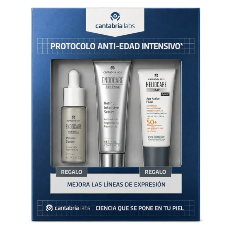Endocare Renewal Retinoid Intensive Sérum 30 ml + Regalo Age Barrier Niacinal Sérum-Gel 10 ml y Heliocare Age Active Fluido Spf50+ 15 ml Pack