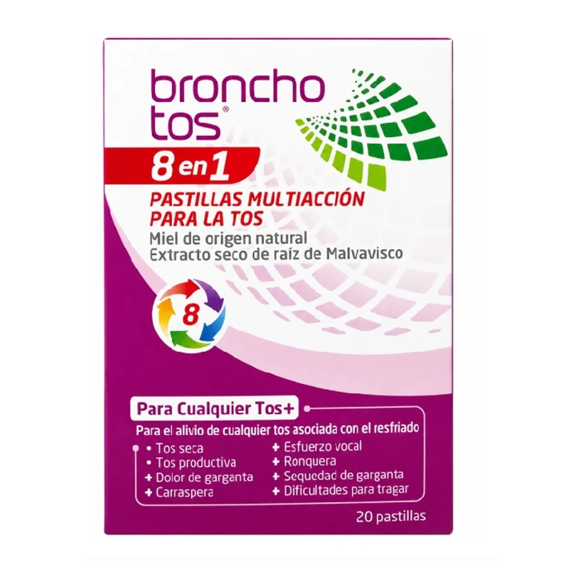 Bronchotos 8 En 1 Pastillas Para La Tos 20 Unidades