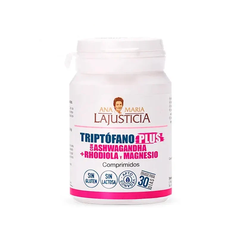 La Justicia Triptófano Plus Ashwagandha + Rhodiola Y Magnesio 60 Comp.