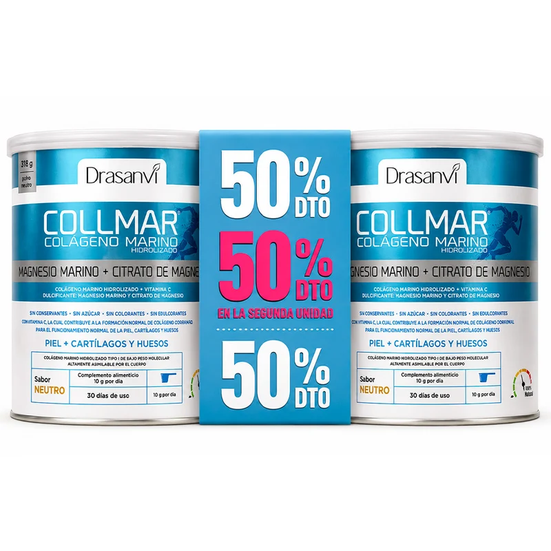 Drasanvi Collmar Colágeno Marino Magnesio Marino+Citrato Magnesio 300 G Duplo