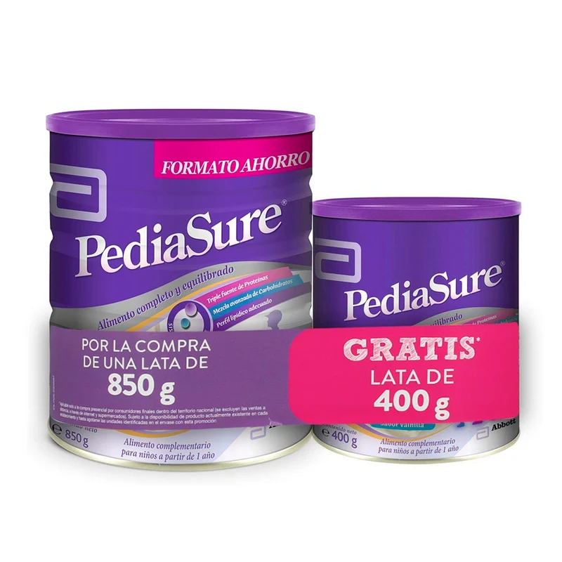 Pediasure Polvo Vainilla 850 Gramos + Regalo Lata de 400 gramos