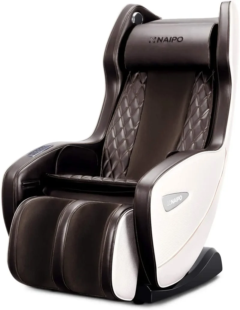 Sillón de masaje premium NAIPO, premio de diseño, Bluetooth, función reclinable, ahorro de espacio