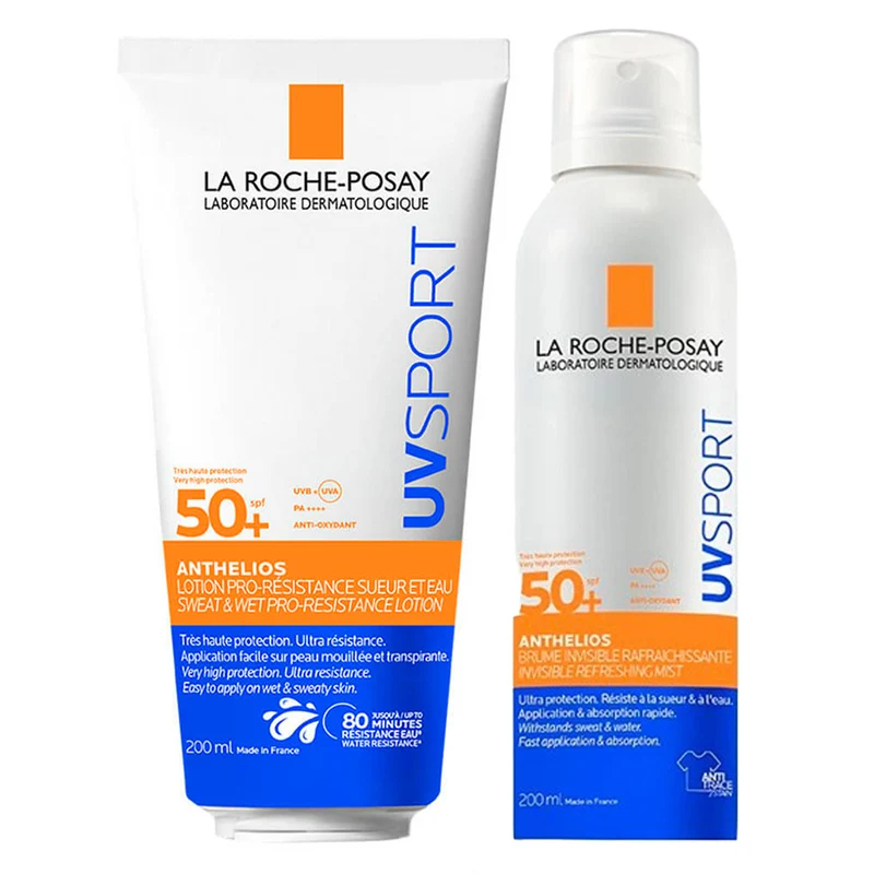 Rutina La Roche Posay Anthelios Spf50+ Uv Sport Wet Skin 200 ml + La Roche Posay Anthelios SPF50+ UV Sport Bruma 200 ml Pack