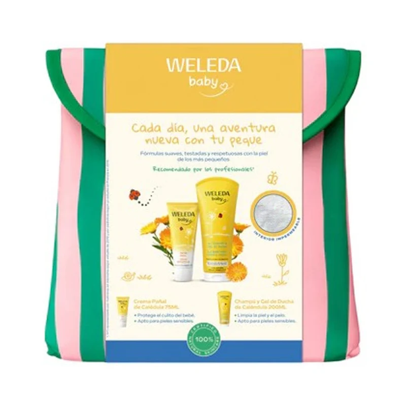 Weleda Baby Neceser Rutina Crema Pañal 75 ml + Gel Champú 200 ml Pack