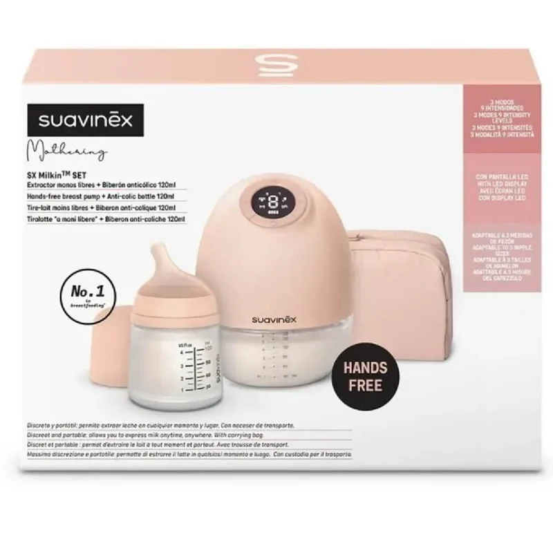 Suavinex Extractor Electrico Manos Libres + Biberon Zero Zero 120 ml