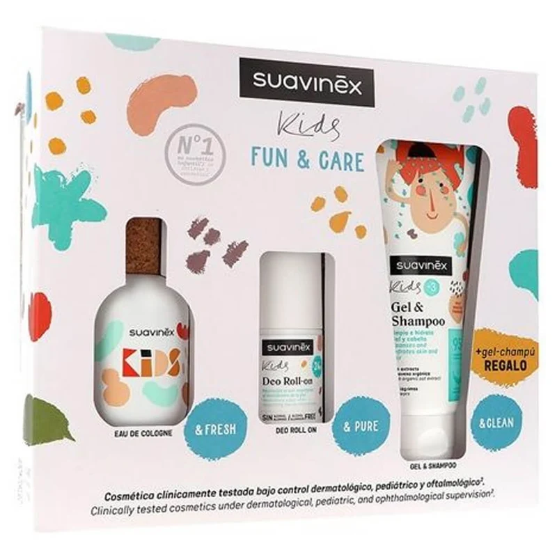 Suavinex Kids Set Colonia 100 ml + Desodorante Roll On 50 ml + Regalo Gel-Champú Pack
