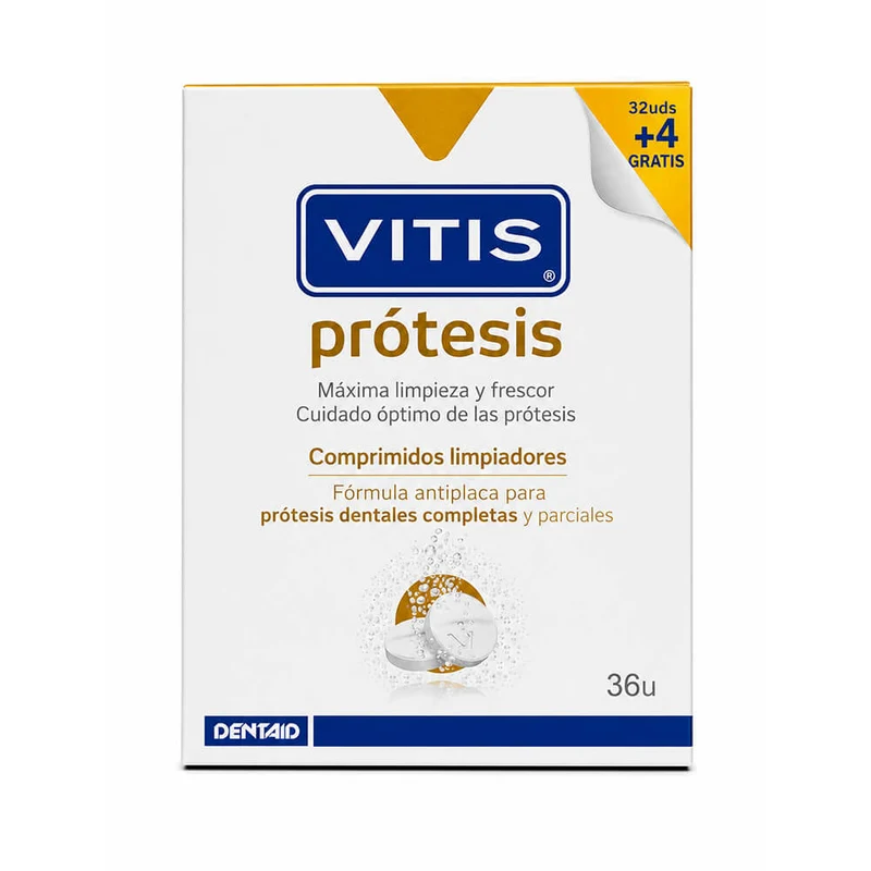 Vitis Prótesis Dental 36 Comprimidos Limpiadores