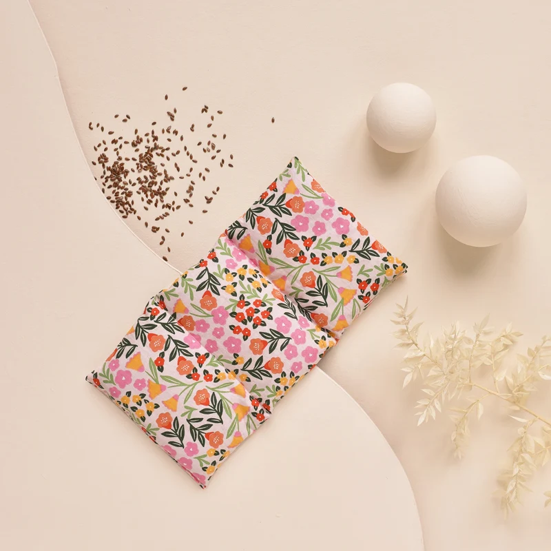 Bouillotte sèche - Graines de lin bio - Flower Power