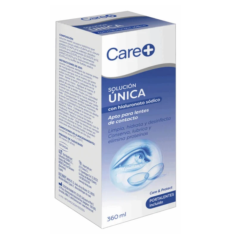 Care+ Solución Única Con Hialuronato Sódico 360 ml