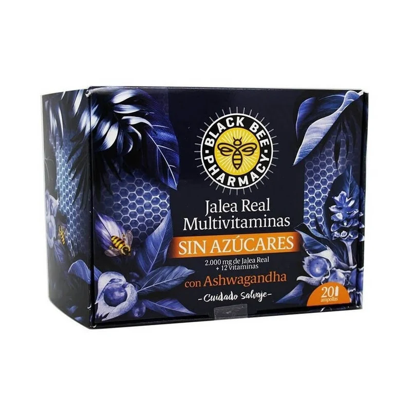 Black Bee Jalea Multivitaminas Sin Azúcar 20 Ampollas Duplo
