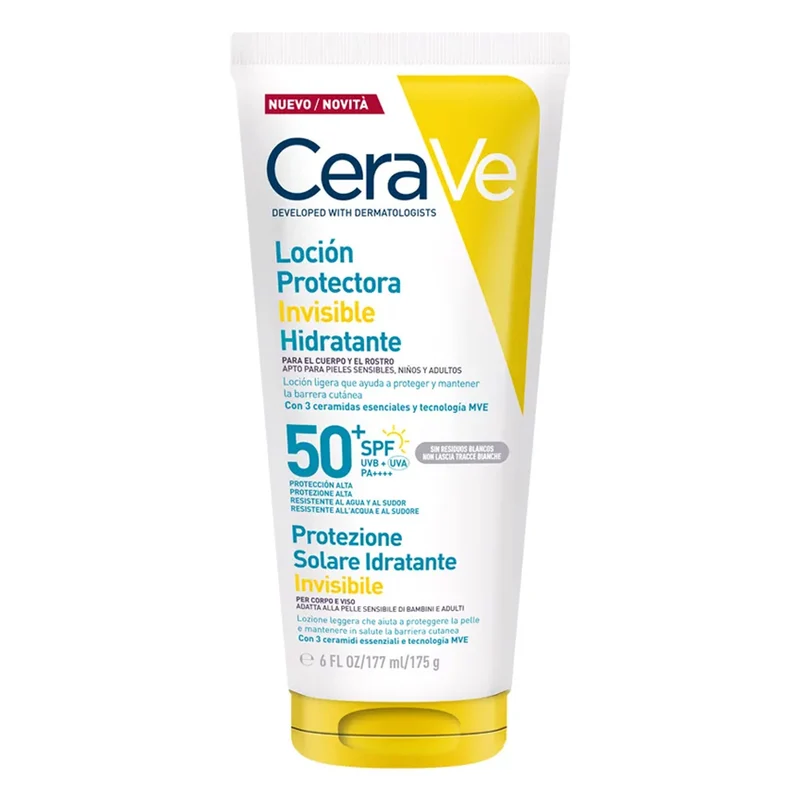 Cerave Loción Protectora Invisible Hidratante Spf+50 75ml/74 gr