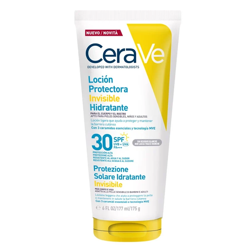 Cerave Loción Protectora Invisible Hidratante Spf+30 177ml/175 gr