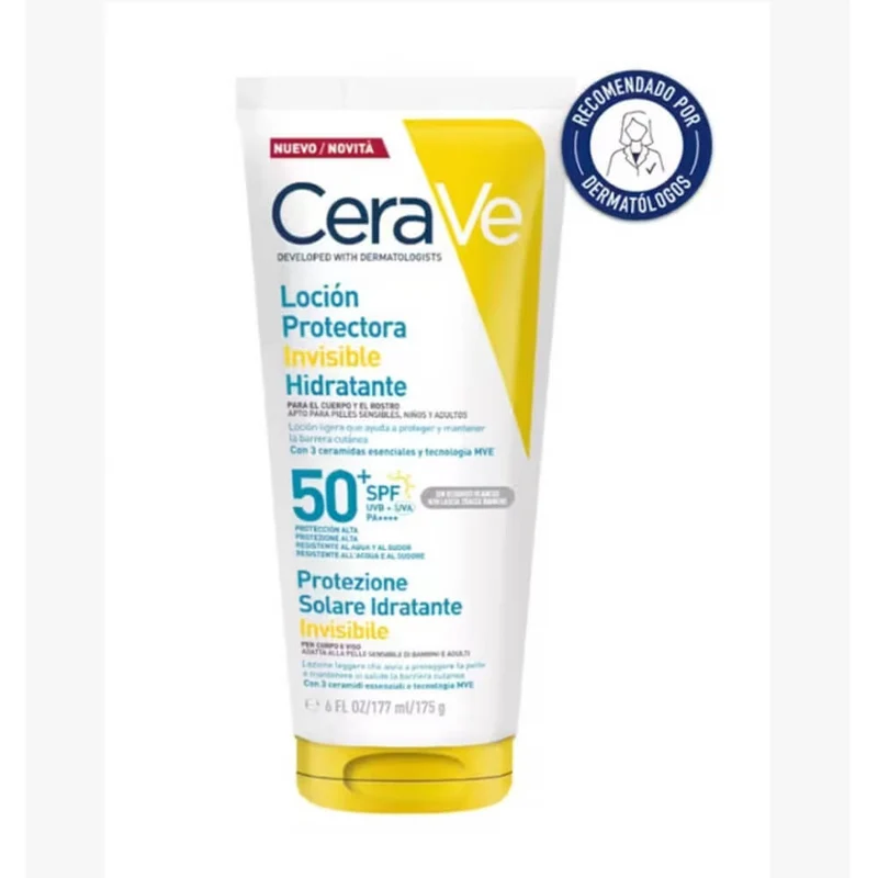 Cerave Loción Protectora Invisible Hidratante Spf+50 177ml/175 gr