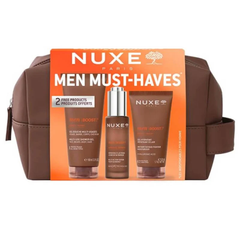 Nuxe Men Boost Gel Multiusos 100ml+Sérum 30ml+Gel Hidratante 50ml Pack