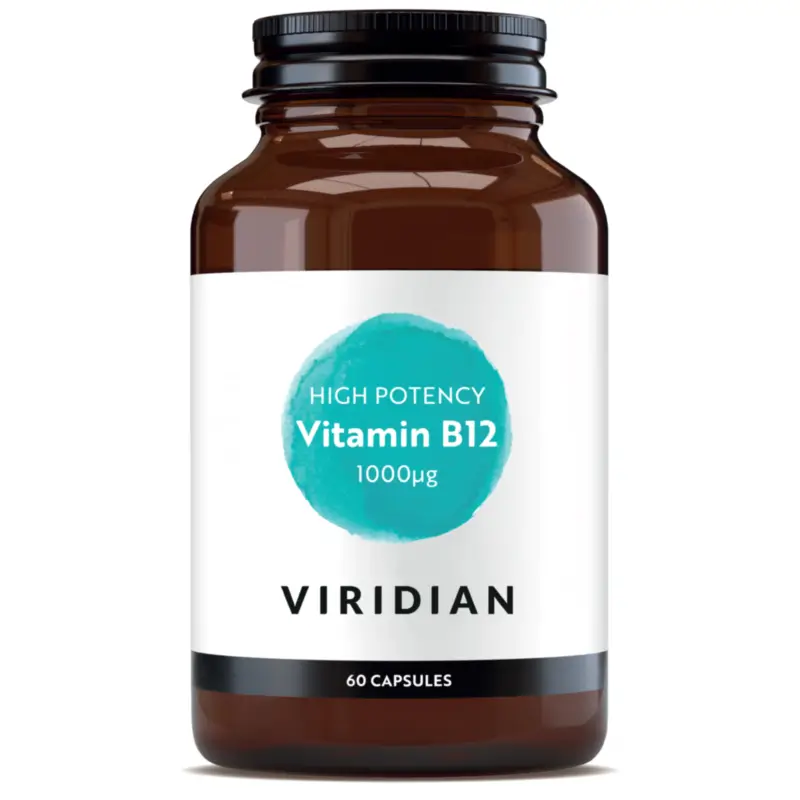Viridian Vitaminas B Vitamina B12 Alta Potencia, 60 cápsulas