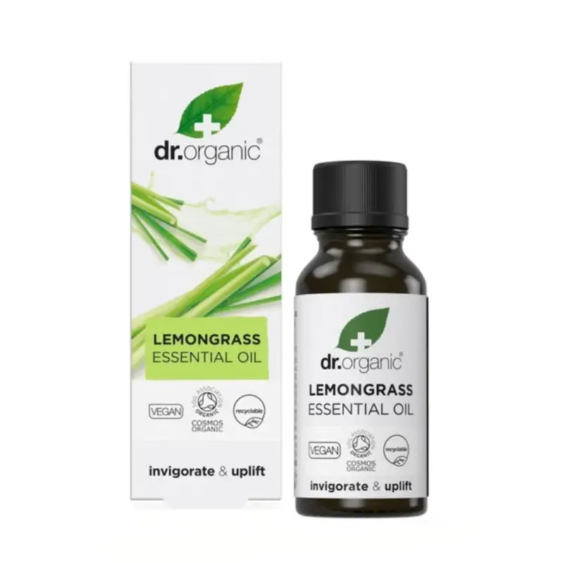 Dr.Organic Aceite Esencial Lemongrass Bio Y 100% Puro, 10 ml