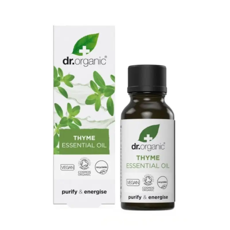 Dr.Organic Aceite Esencial De Tomillo Thymol Bio Y 100% Puro, 10 ml