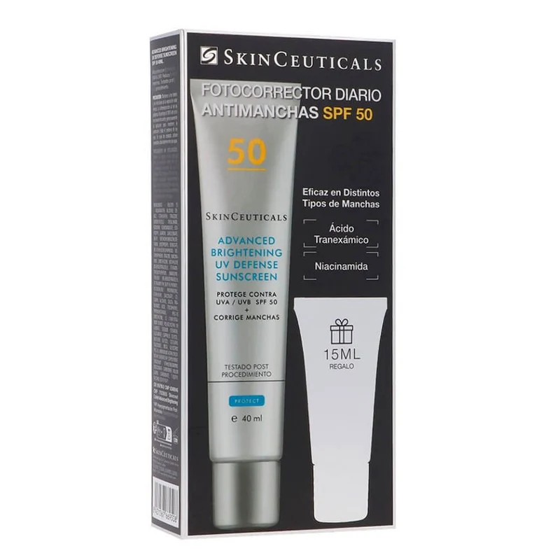 Skinceuticals Spf50 Advanced Brightening UV Defense 40 ml + Regalo Skinceuticals Spf50 Advanced Brightening UV Defense 15 ml Pack