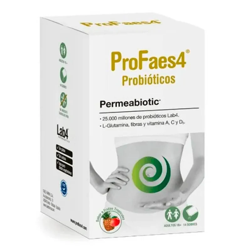 Profaes4 Permeabiotic 14 Sobres Frutas Tropicales