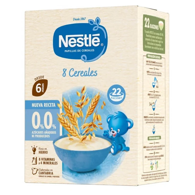 Nestle 8 Cereales 0% Azucares 330gr