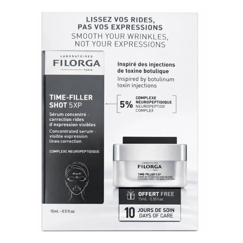 Filorga Time-Filler 5Xp Shot Sérum 15 ml + Regalo Crema 15 ml Pack