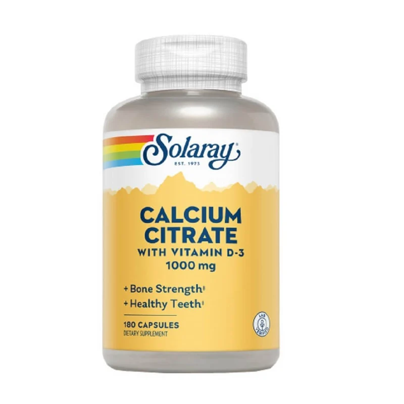 Solaray Citrato De Calcio Vit D3 90 Cápsulas
