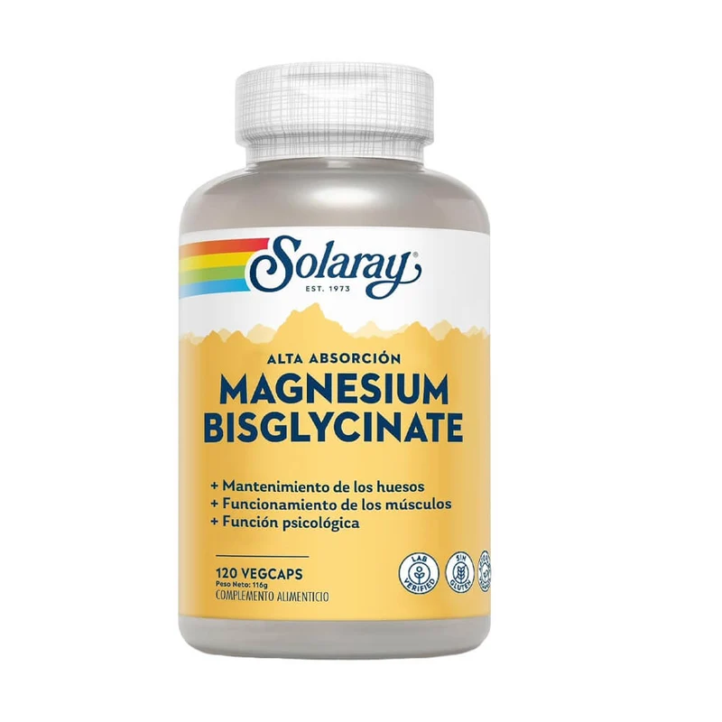 Solaray Bisglycinato Magnesio 120 Cápsulas 116 gr