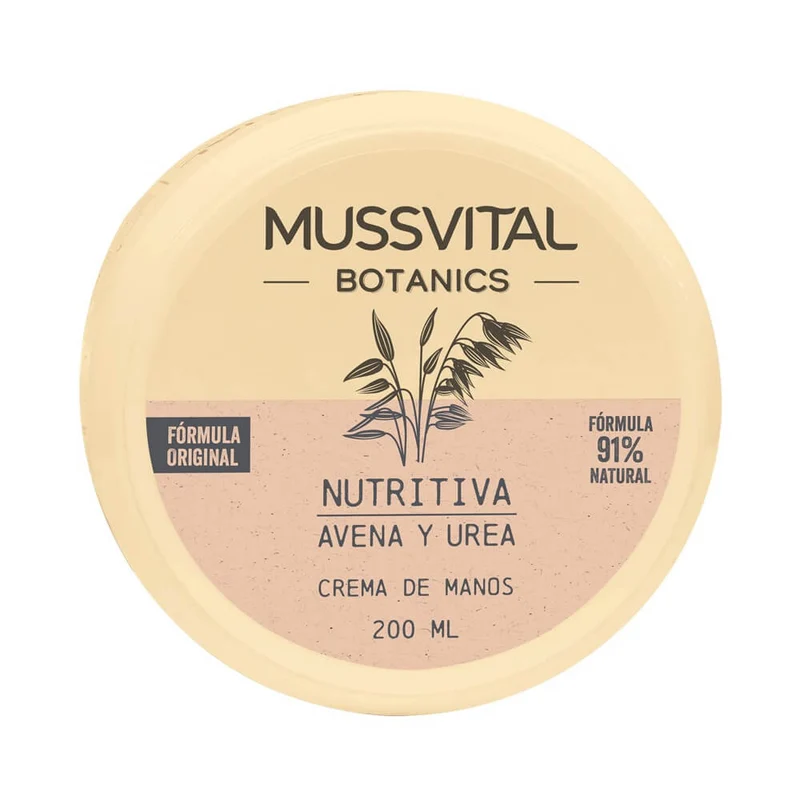 Mussvital Botanics Crema De Manos Avena Y Urea Tarro 200ml