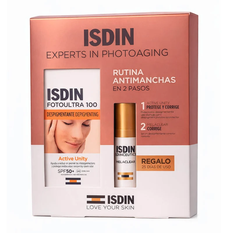 Isdin Fotop.Spf50+ Fotoultra 100 Active Unify 50 ml + Regalo Melaclear Sérum Anti manchas 10 ml Pack