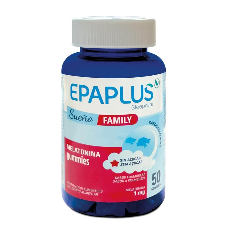 Epaplus Sleepcare Sueño Familia Melatonina 1Mg Frambuesa 50 Gummies