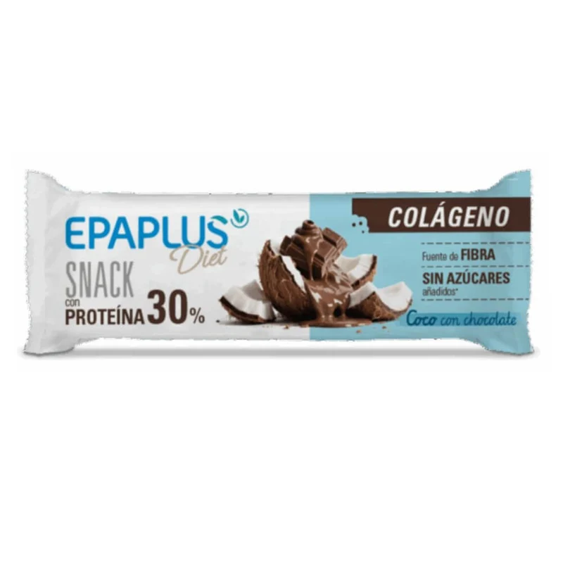 Epaplus Diet Snack Colágeno Coco Con Chocolate 1 Barrita 50 gr