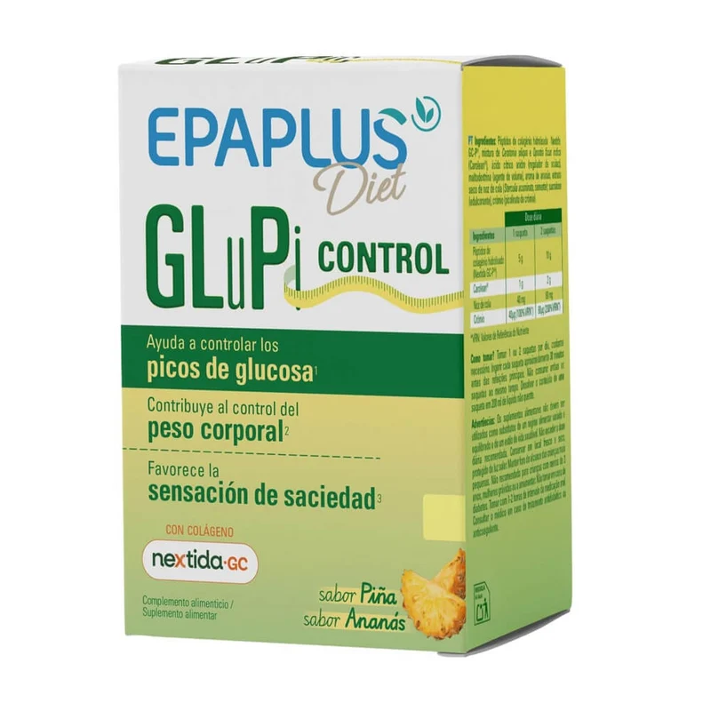 Epaplus Diet Glupi Control Picos De Glucosa - Saciedad - Peso Sabor Piña 14 Sobres