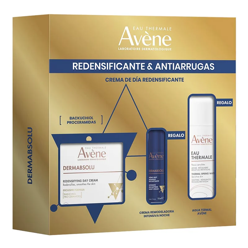 Avene Dermabsolu Crema Dia Redensificante 50 Ml Regalo Crema De Noche intensiva 10 ml y Agua Termal 50 ml Pack