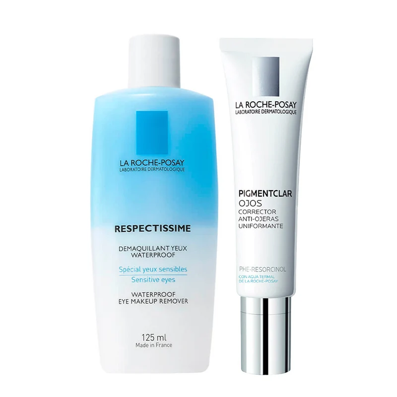 Rutina La Roche Posay Pigmentclar Contorno Ojos 15 ml + Respectissime Desmaquillante Ojos Water 125 ml Pack