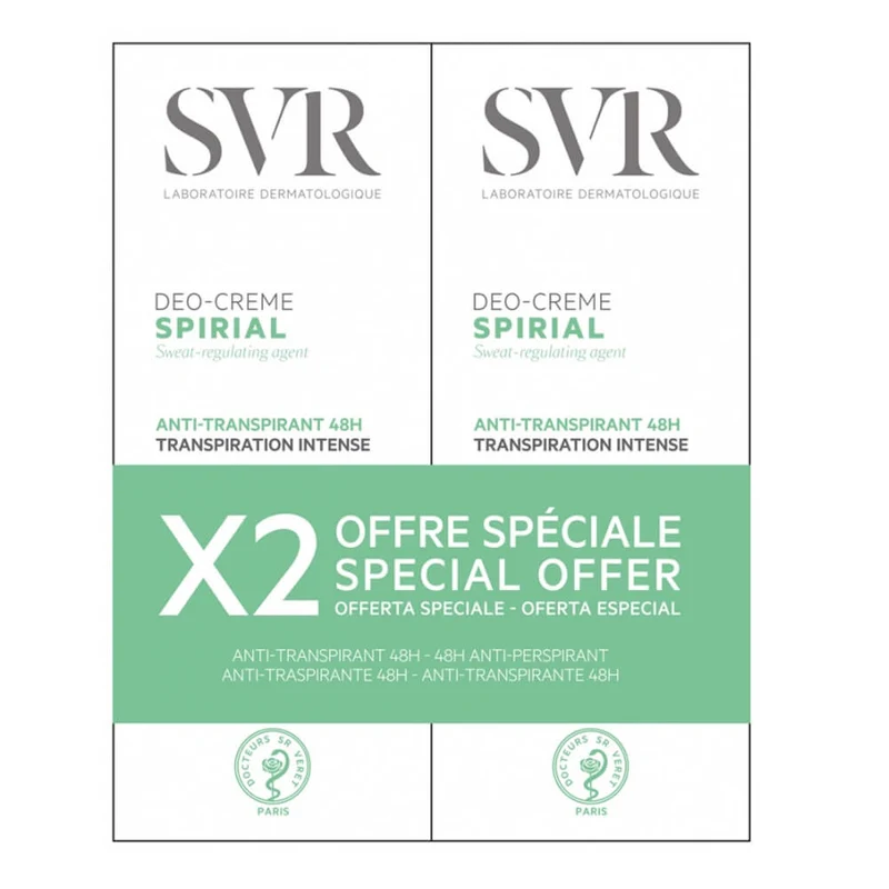 Svr Spirial Desodorante Crema 50ml Duplo