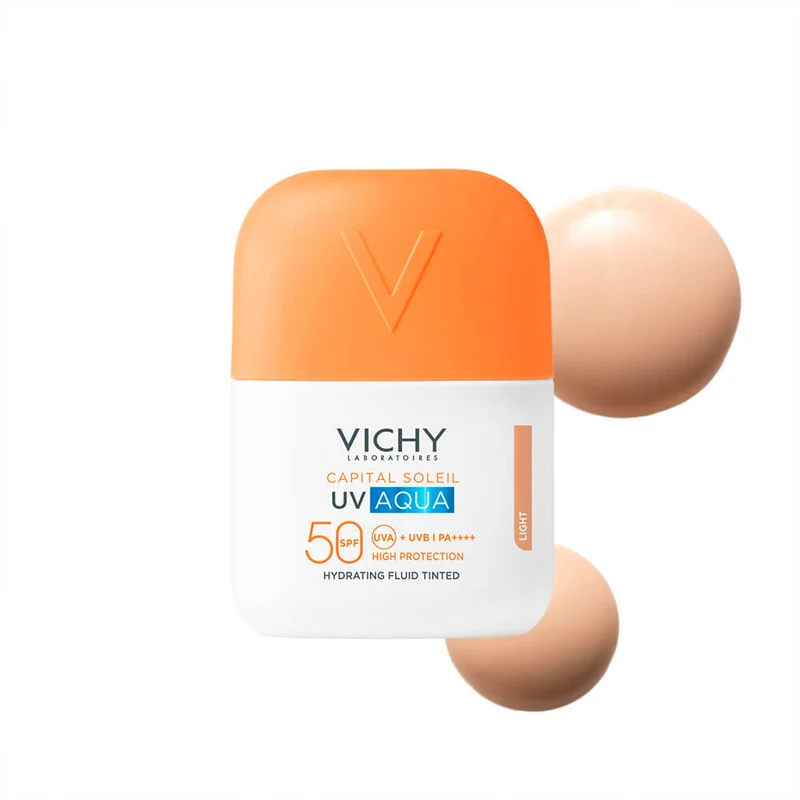Vichy Capital Soleil Spf50+ Uv Aqua Fluido Hidratante Invisible 50 ml Tono Claro