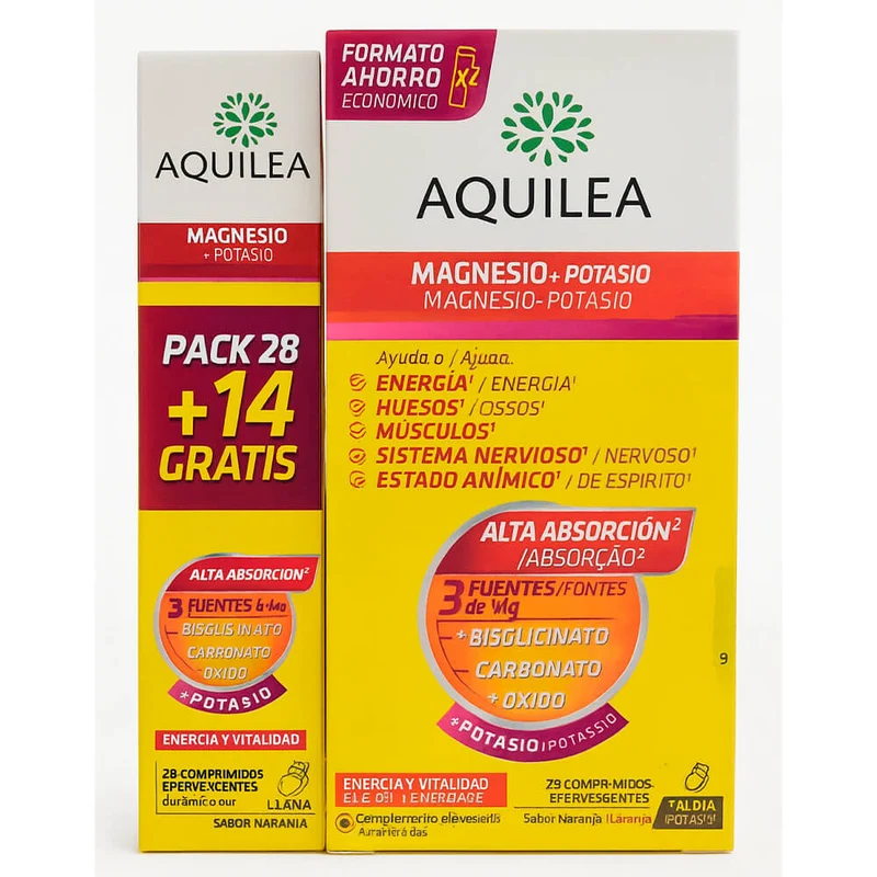 Aquilea Magnesio + Potasio 28 Comprimidos Eferv + Regalo 14 Comprimidosridos