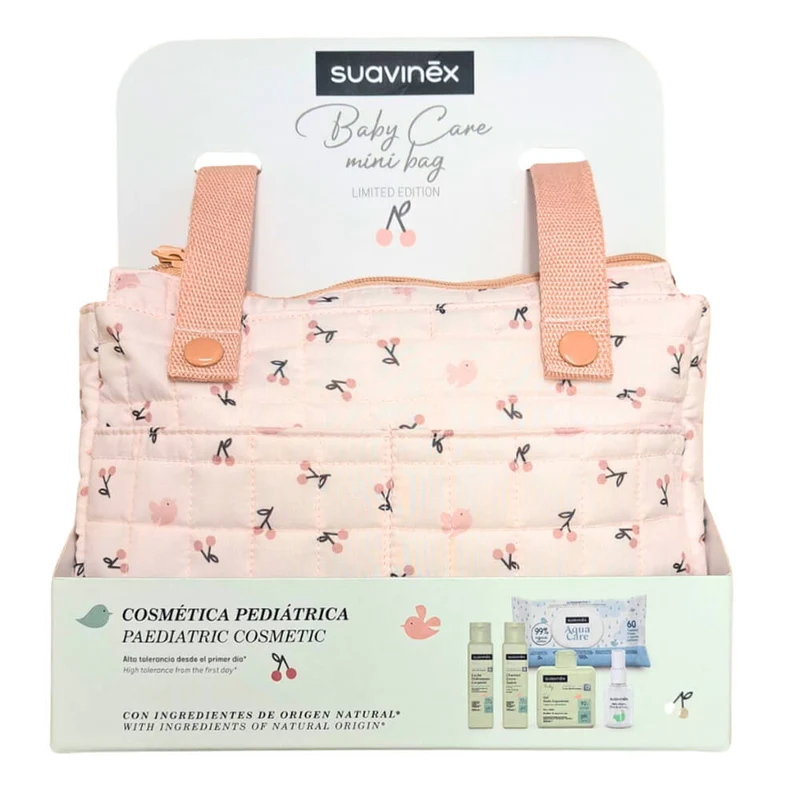 Suavinex Canastilla Baby Care Mini Bag Set Color Rosa