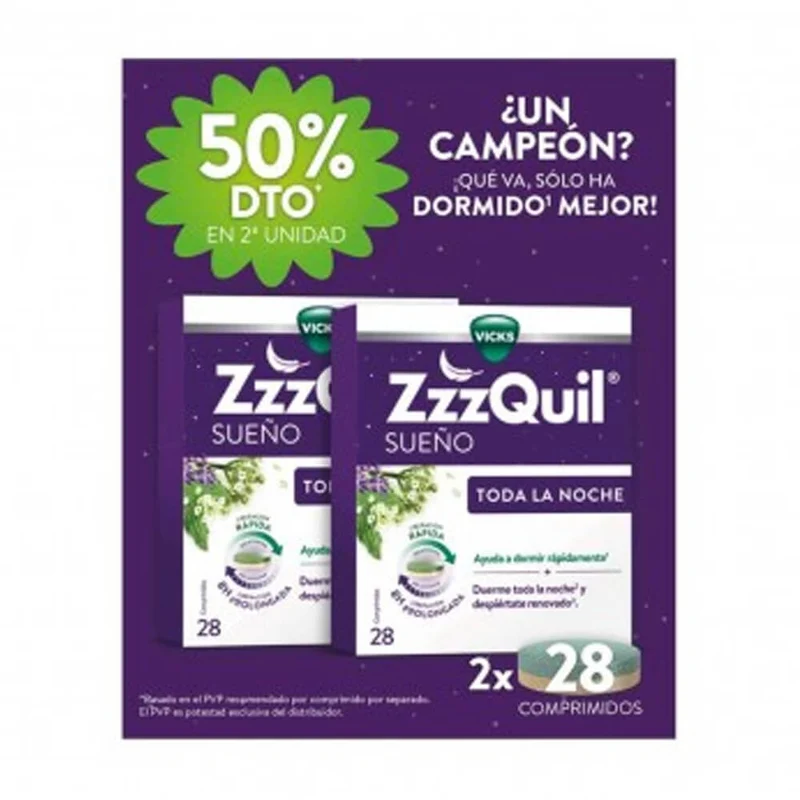 Vicks Zzzquil Sueño 28 Comprimidos Duplo