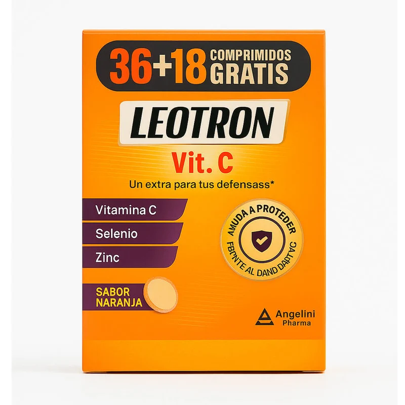 Leotron Vitamina C 36+18 Comprimidos Efervescentes Naranja