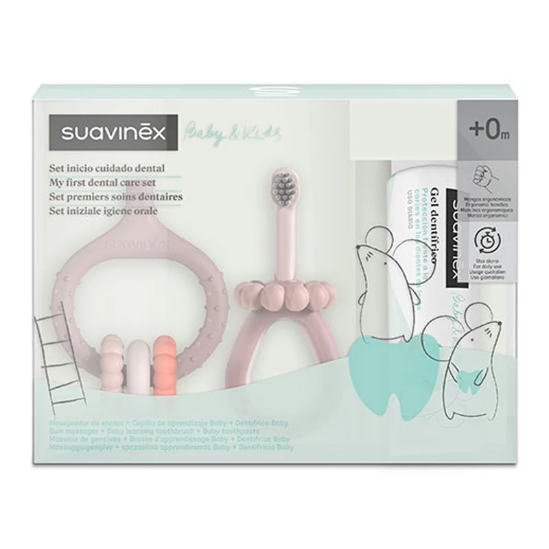 Suavinex Mi Primer Set Cuidado Dental + 0M Rosa 219623
