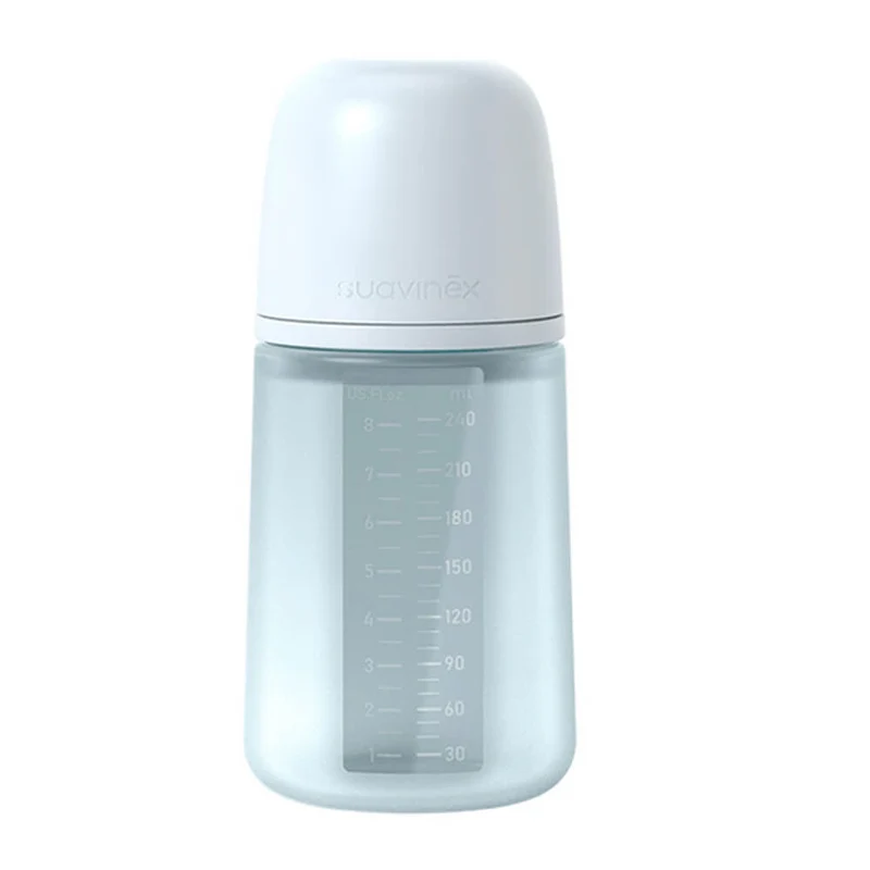 Suavinex Biberón Silicona Sxpro Fisiológico Soft Colour +3M 240 ml Azul 209633