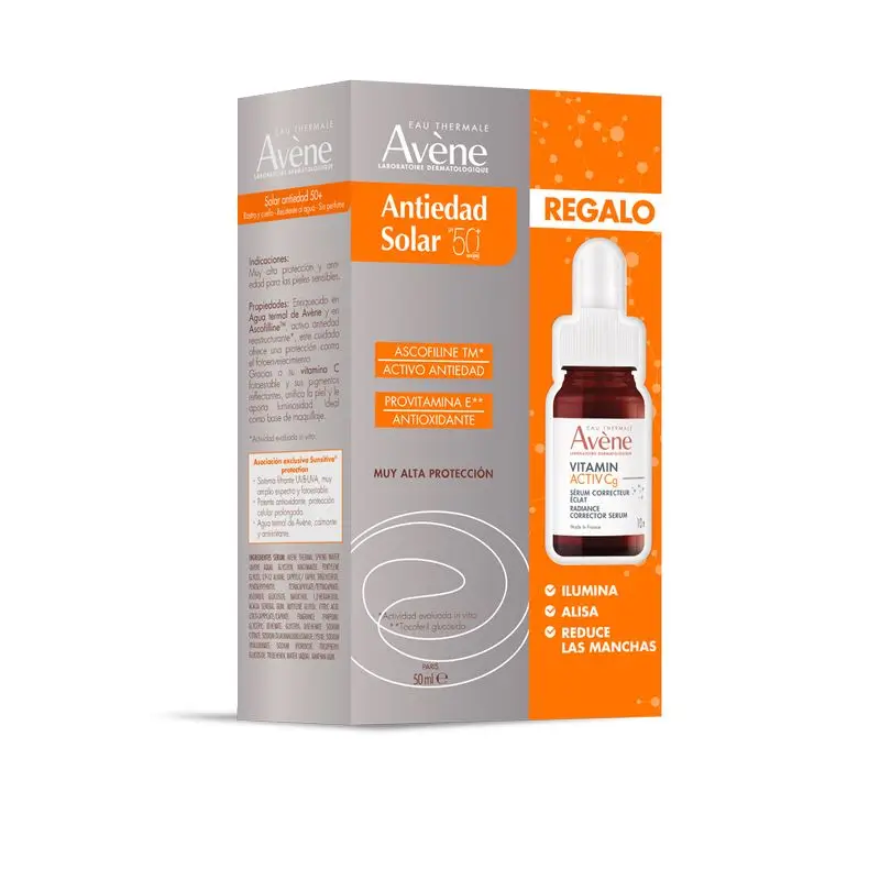 Avène Pack Solar Antiedad + Mini Sérum Vitamina C 10 Ml