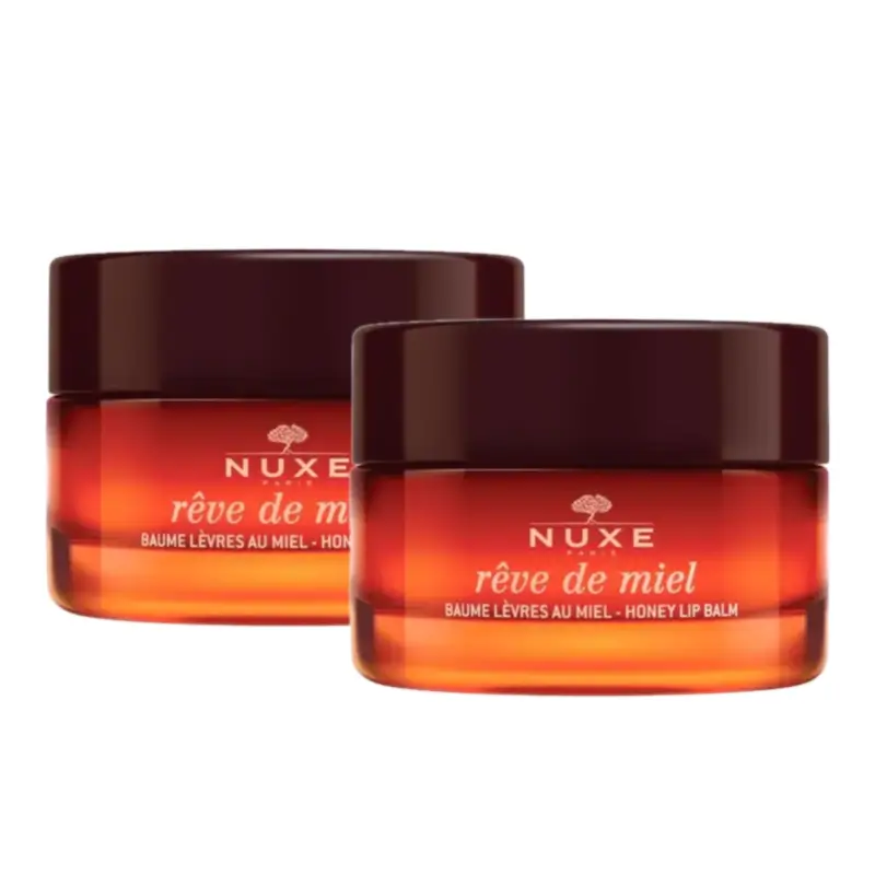 Nuxe Rêve de Miel Bálsamo Labial con Miel Ultra-Nutritivo y Reparador Pack 2 x 15 ml