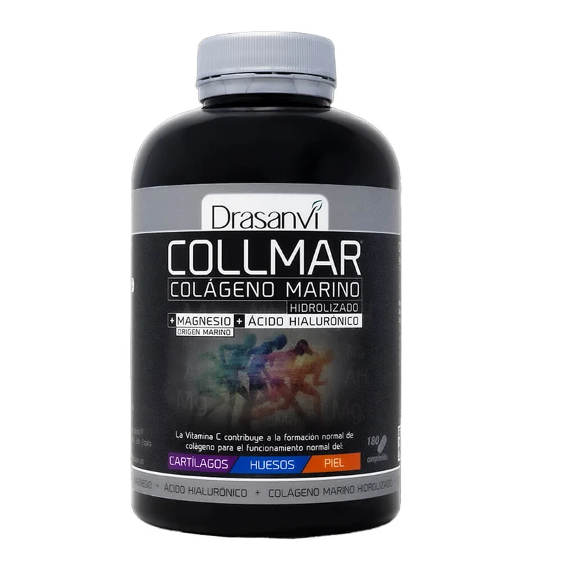 Drasanvi Collmar Colágeno Marino + Ácido Hialurónico Con Magnesio 180 Comprimidos Masticables Sabor Vainilla