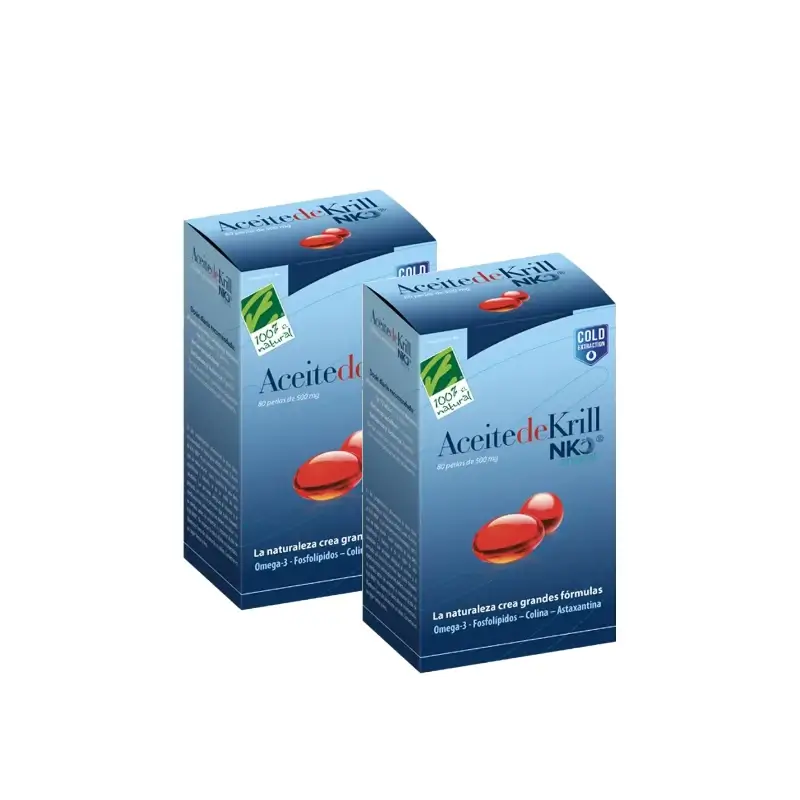 100%Natura Aceite De Krill Nko, 2 x 120 perlas