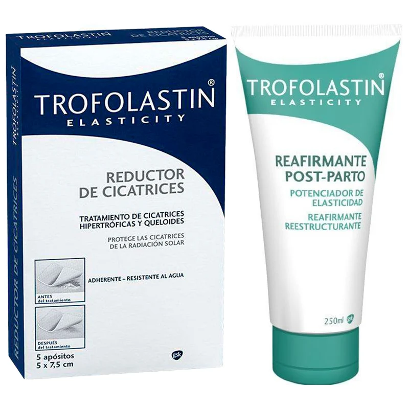 Trofolastin Reductor Cicatrices 5x7.5 cm + Trofolastin Postparto Reafirmante 200 ml pack