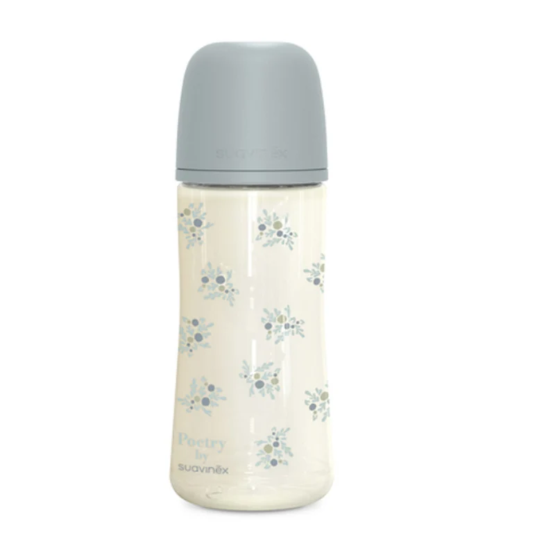 Suavinex 219363 Biberón Silicona Sx Pro Poetry T.L 360 ml Azul +6M