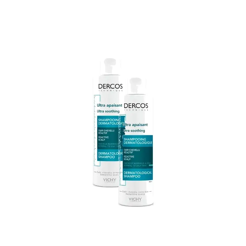 Vichy Dercos Champú Ultra Calmante 200 Ml, pack 2